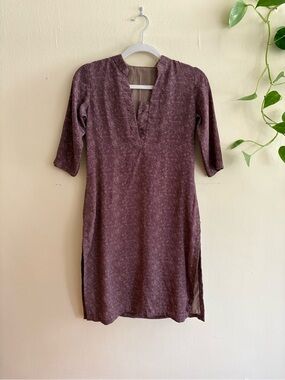 Vintage Purple Midi Dress, Super Soft